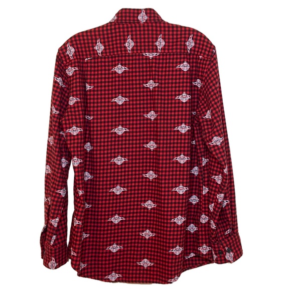 Uniqlo Special Edition Star Wars Red Plaid Shirt US M - Picture 2 of 7